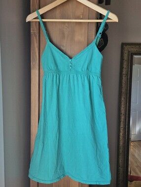 Aeropostale Teal Cotton Babydoll Dress